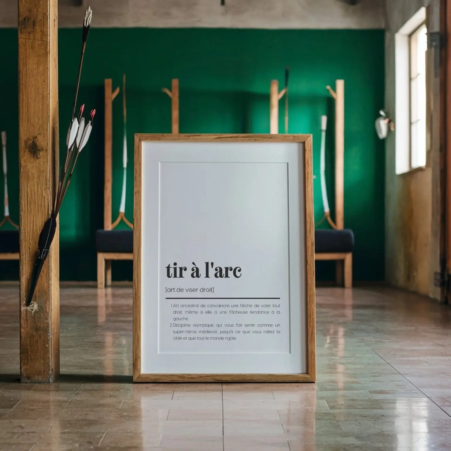 Affiche définition tir à l'arc - Affiche définition humour sport FLTMfrance