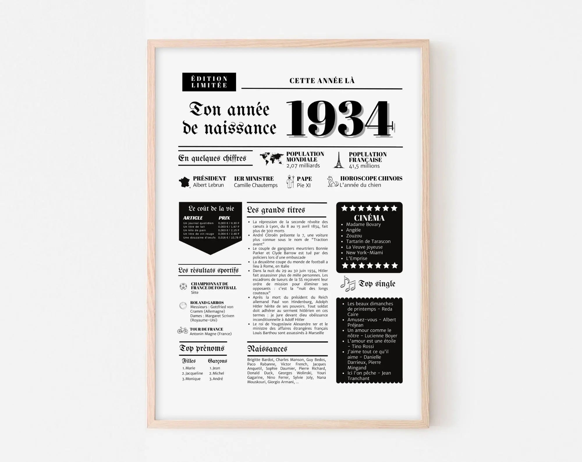 T1 A 39 Affiche fête nationale du 14 Juillet 1934  occasion main image 0