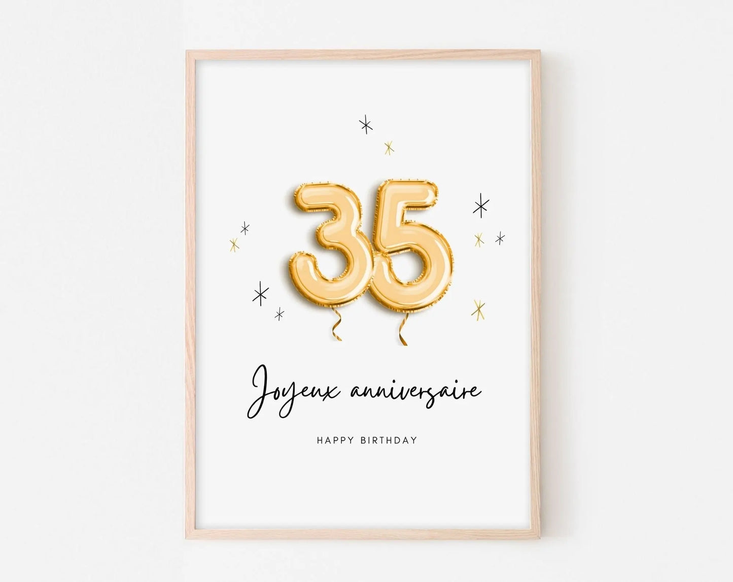 Affiche ballon doré 35 ans - Joyeux anniversaire 35 ans FLTMfrance