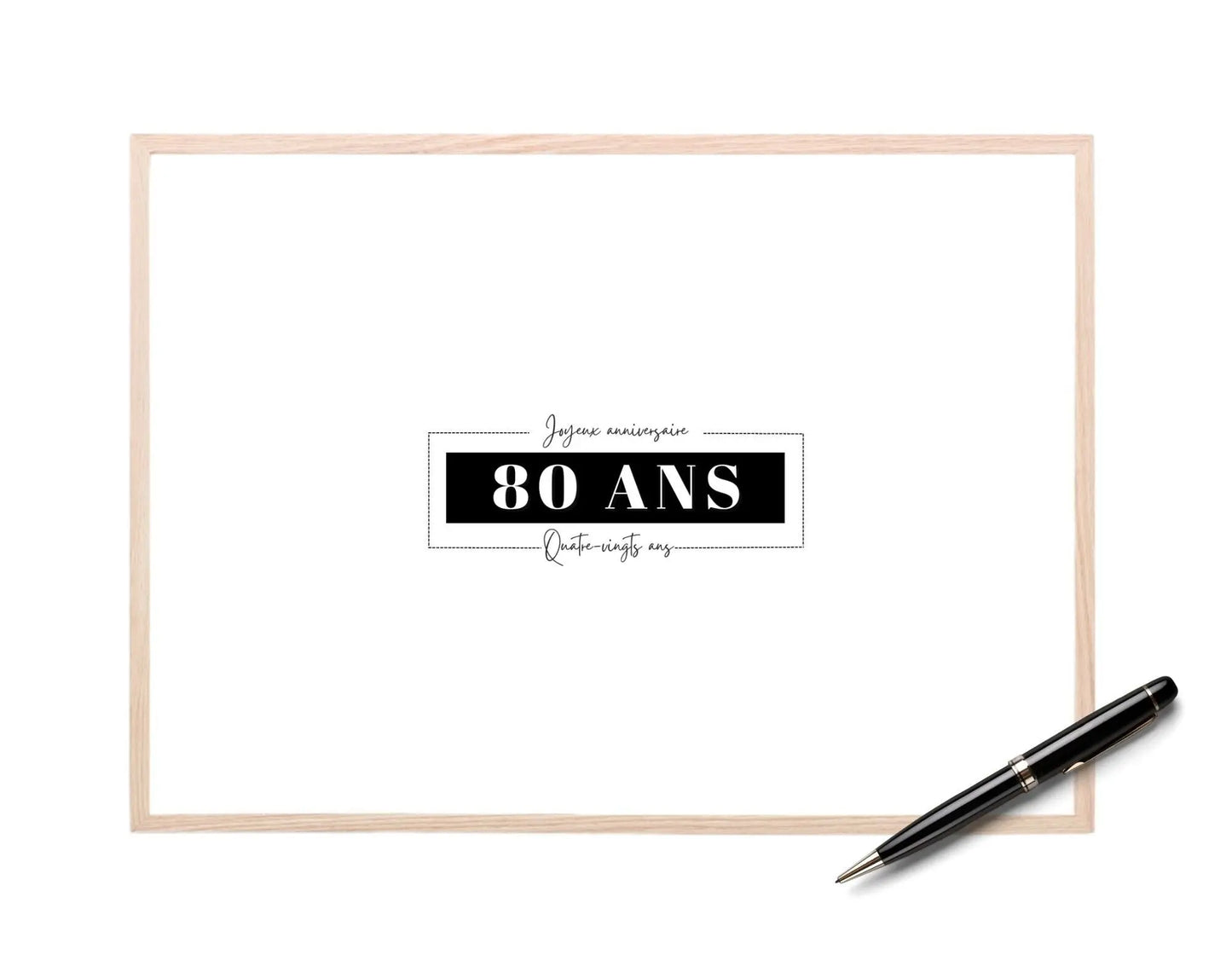 Livre d'or 80 ans - Affiche à imprimer pour anniversaire FLTMfrance
