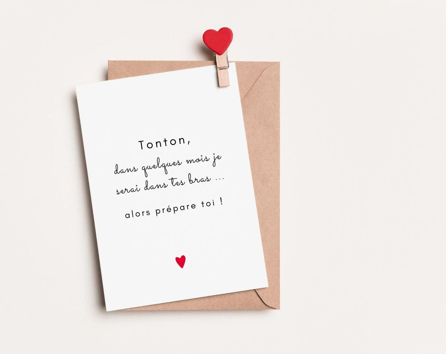 Tonton, dans quelques mois je serai dans tes bras alors prépare toi - Annonce grossesse originale FLTMfrance