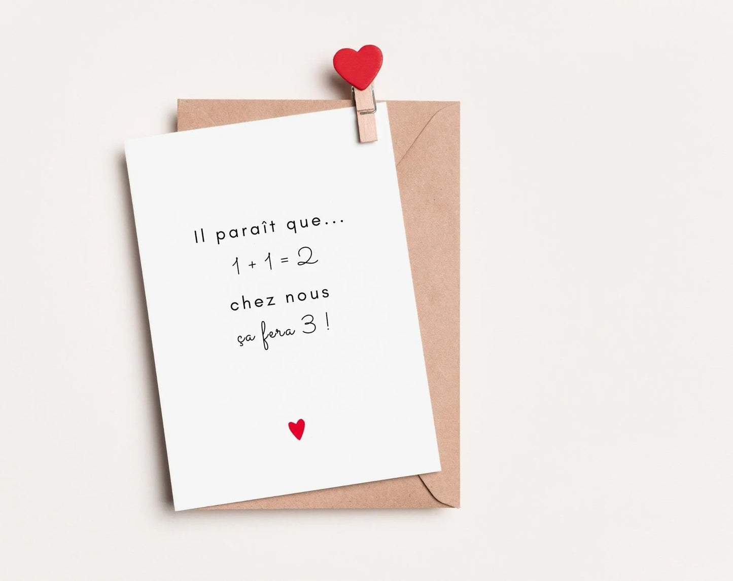 Il paraît que 1+1=2 chez nous ça fera 3 - Annonce grossesse originale FLTMfrance