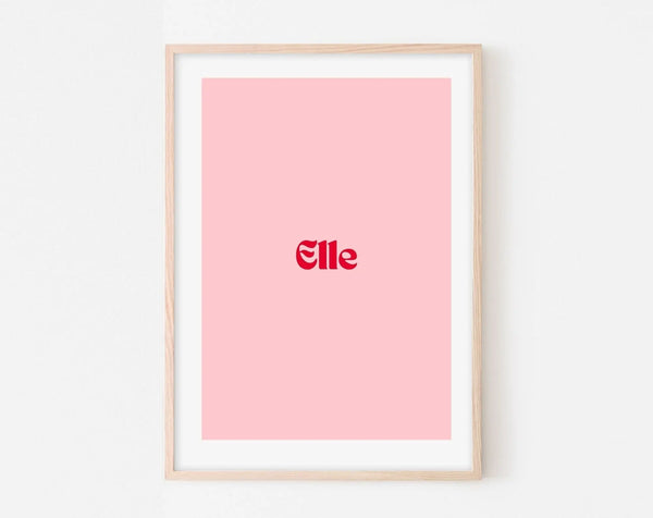 Affiche Elle - Affiche citation rose