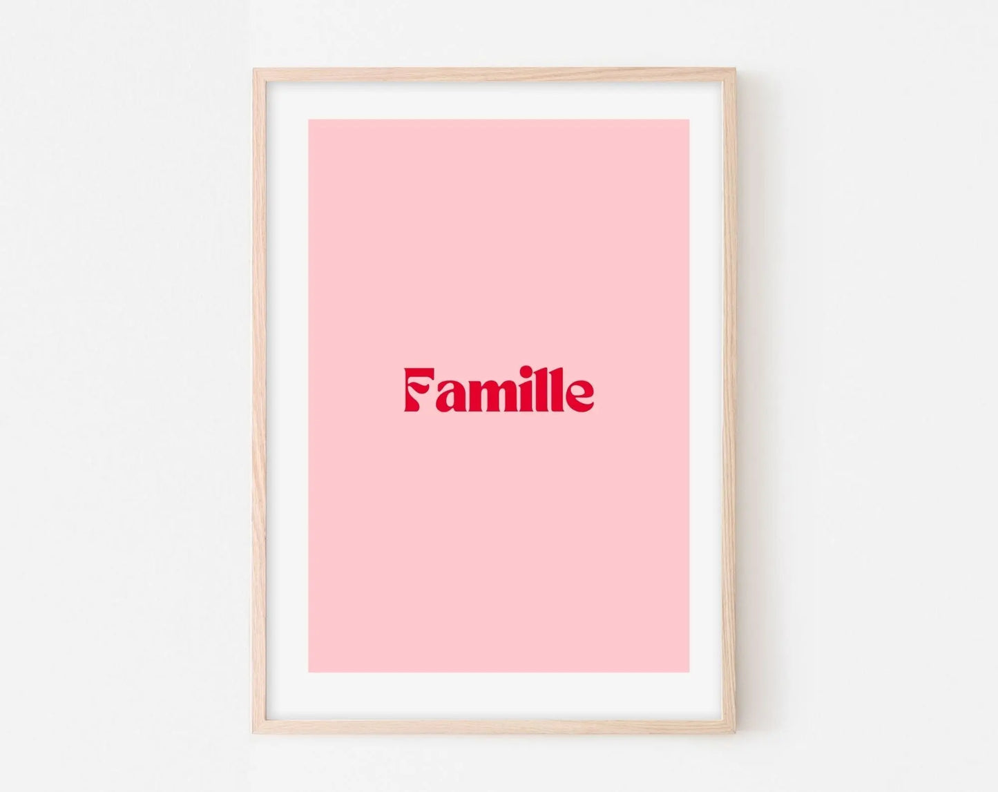 Affiche Famille - Affiche citation rose - Pink affiche - Poster à imprimer FLTMfrance