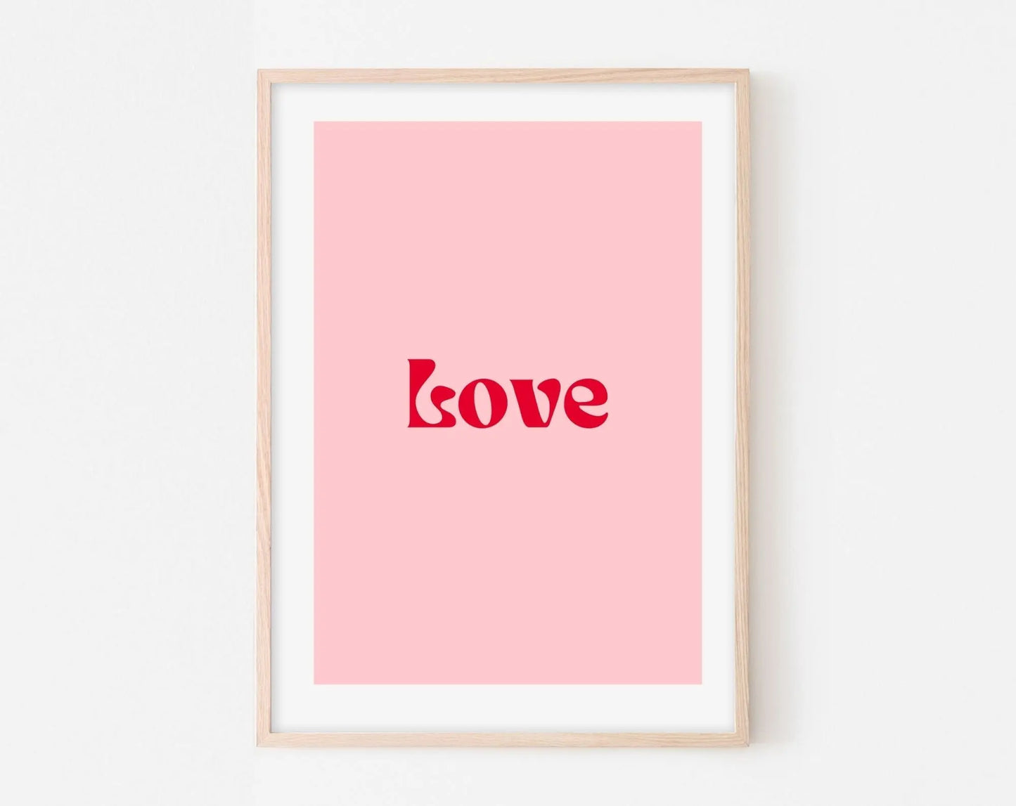 Affiche Love - Affiche citation rose - Pink affiche - Poster à imprimer FLTMfrance