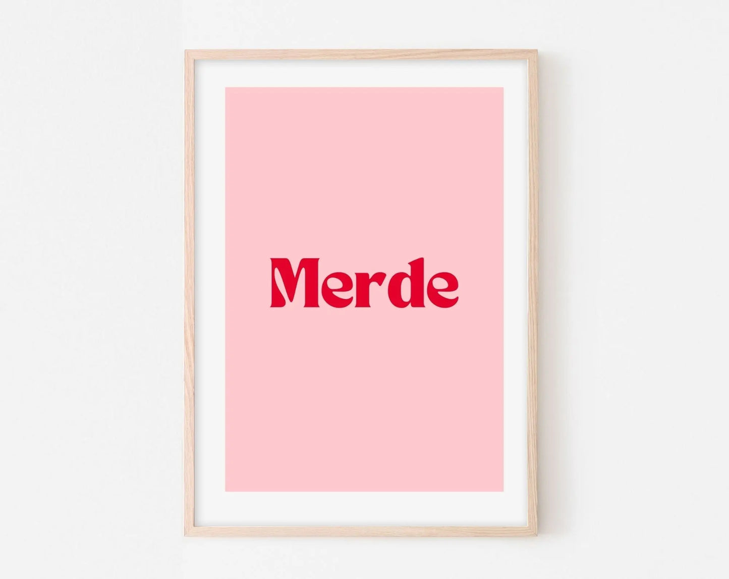 Affiche Merde - Affiche citation rose - Pink affiche - Poster à imprimer FLTMfrance