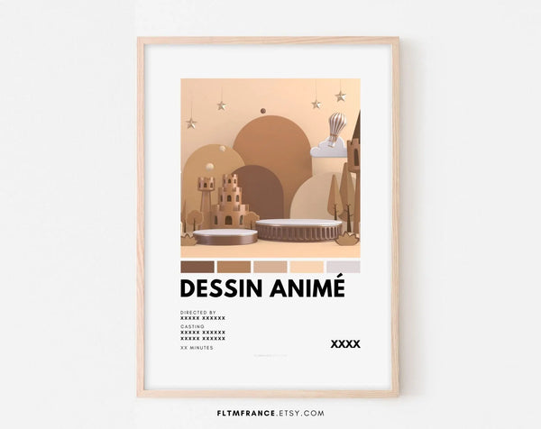 Affiche dessin animé personnalisée - Choisissez votre propre film