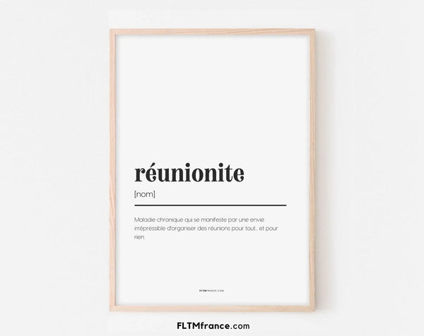 Réunionite - Affiche expression du bureau