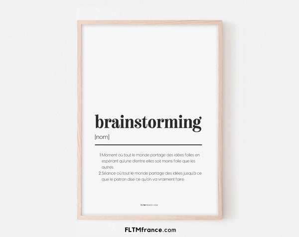 Affiche Brainstorming - Affiche expression du bureau