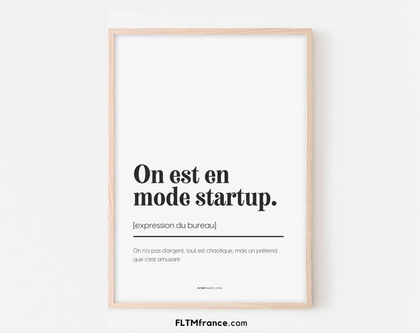On est en mode startup - Affiche expression du bureau