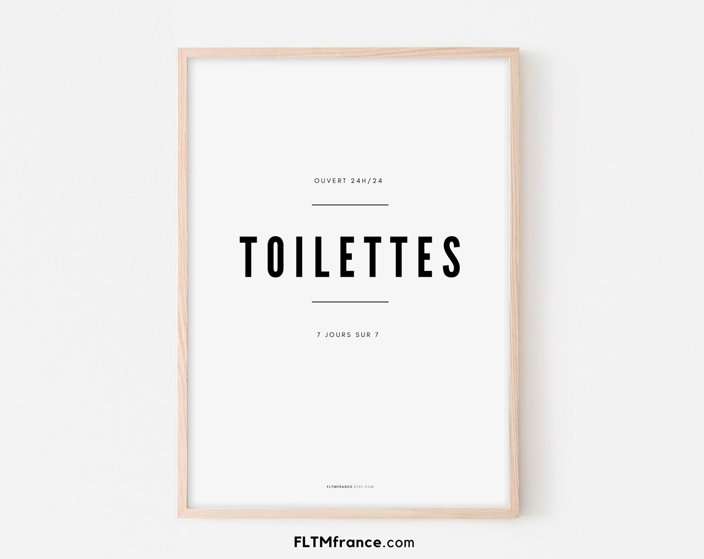 Affiche Toilettes - Affiche pour la décoration des toilettes, WC - Décoration humour, design et moderne - Poster à imprimer FLTMfrance