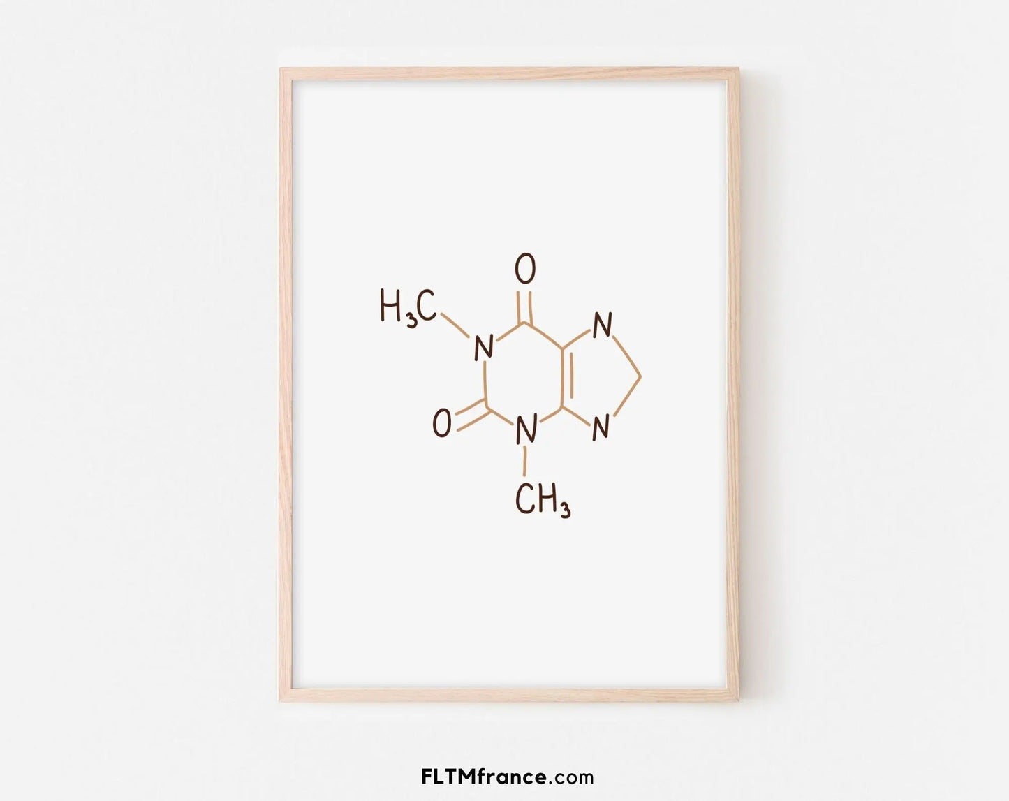 Affiche Molécule de caféine - FLTMfrance