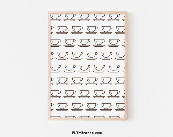 Affiche tasses à café - Affiche humour cuisine