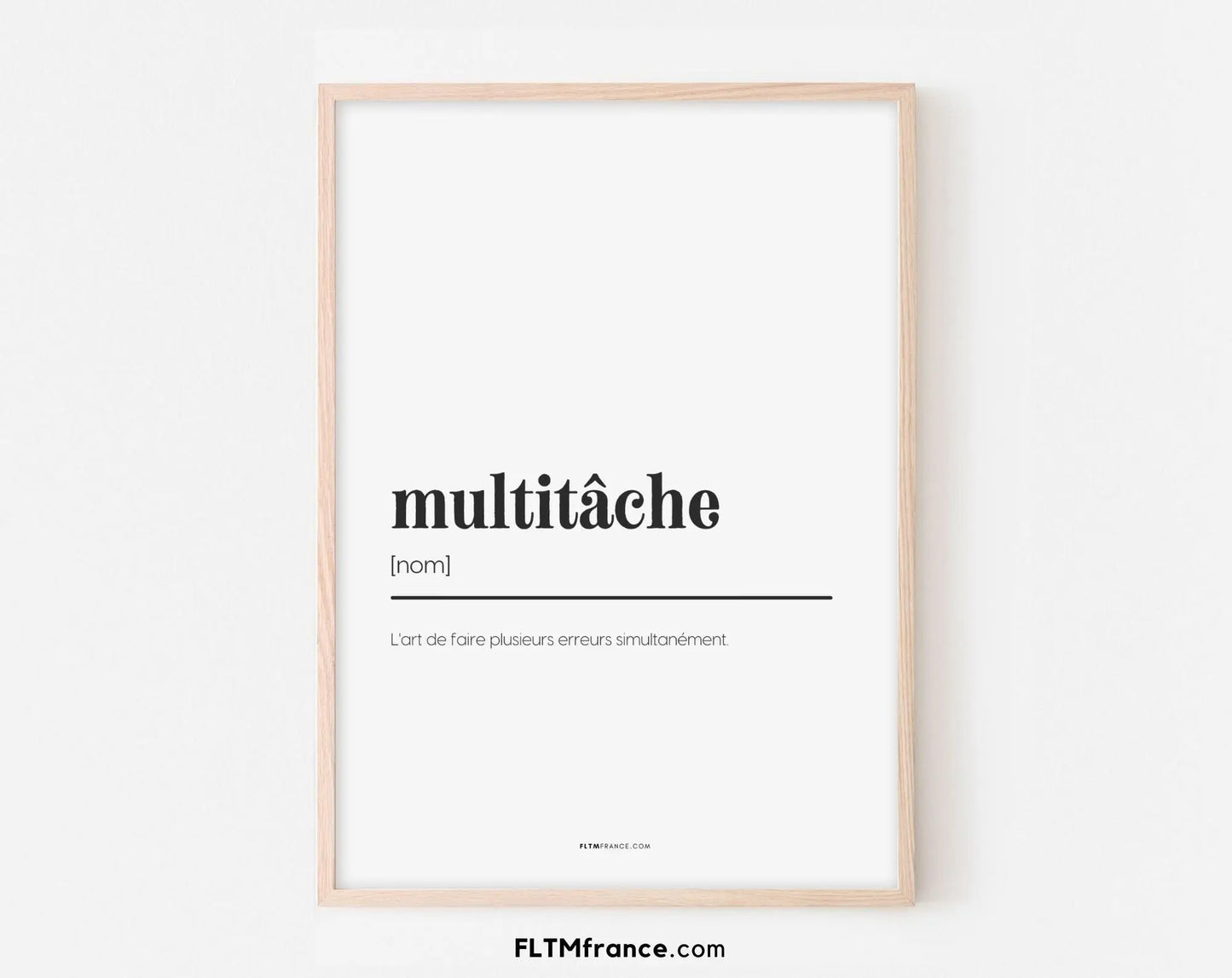 Multitâche - Affiche définition et expression du bureau FLTMfrance