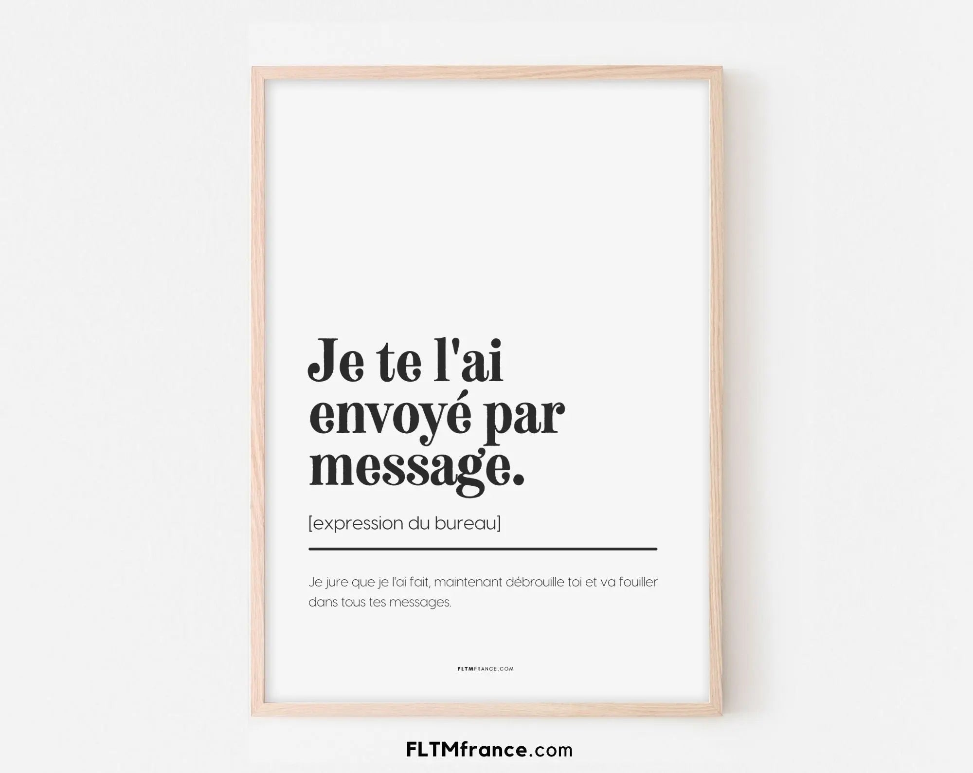 Je te l'ai envoyé par message - Affiche définition et expression du bu