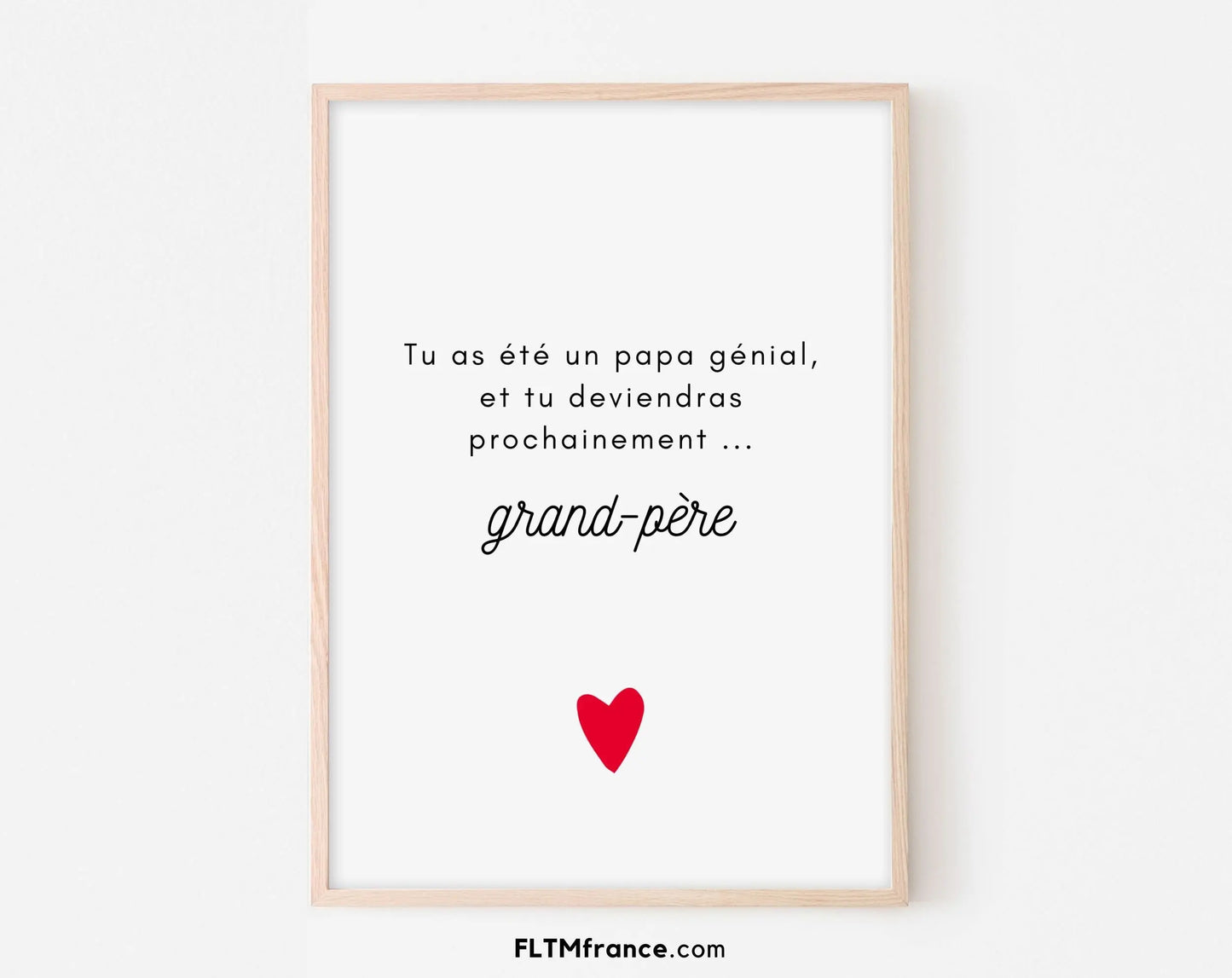 Papa génial, tu vas être grand-père - Carte annonce grossesse grand-père originale - FLTMfrance