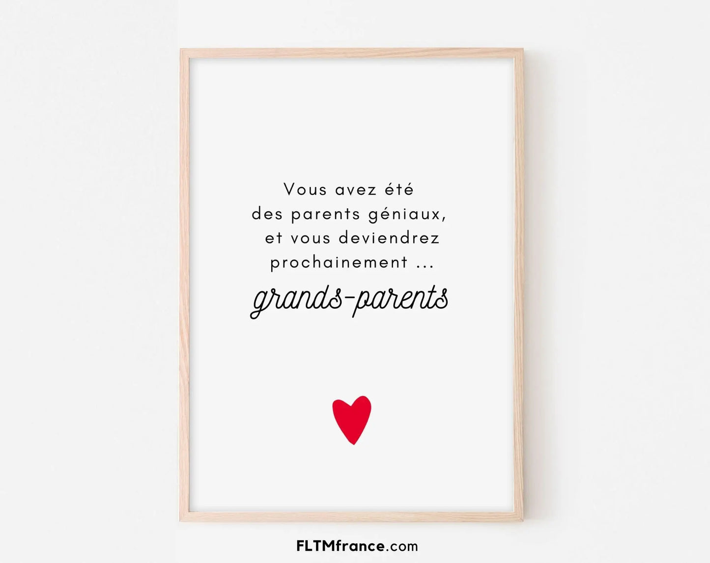 Vous avez été des parents géniaux, et vous deviendrez prochainement grands-parents - Annonce grossesse originale - FLTMfrance