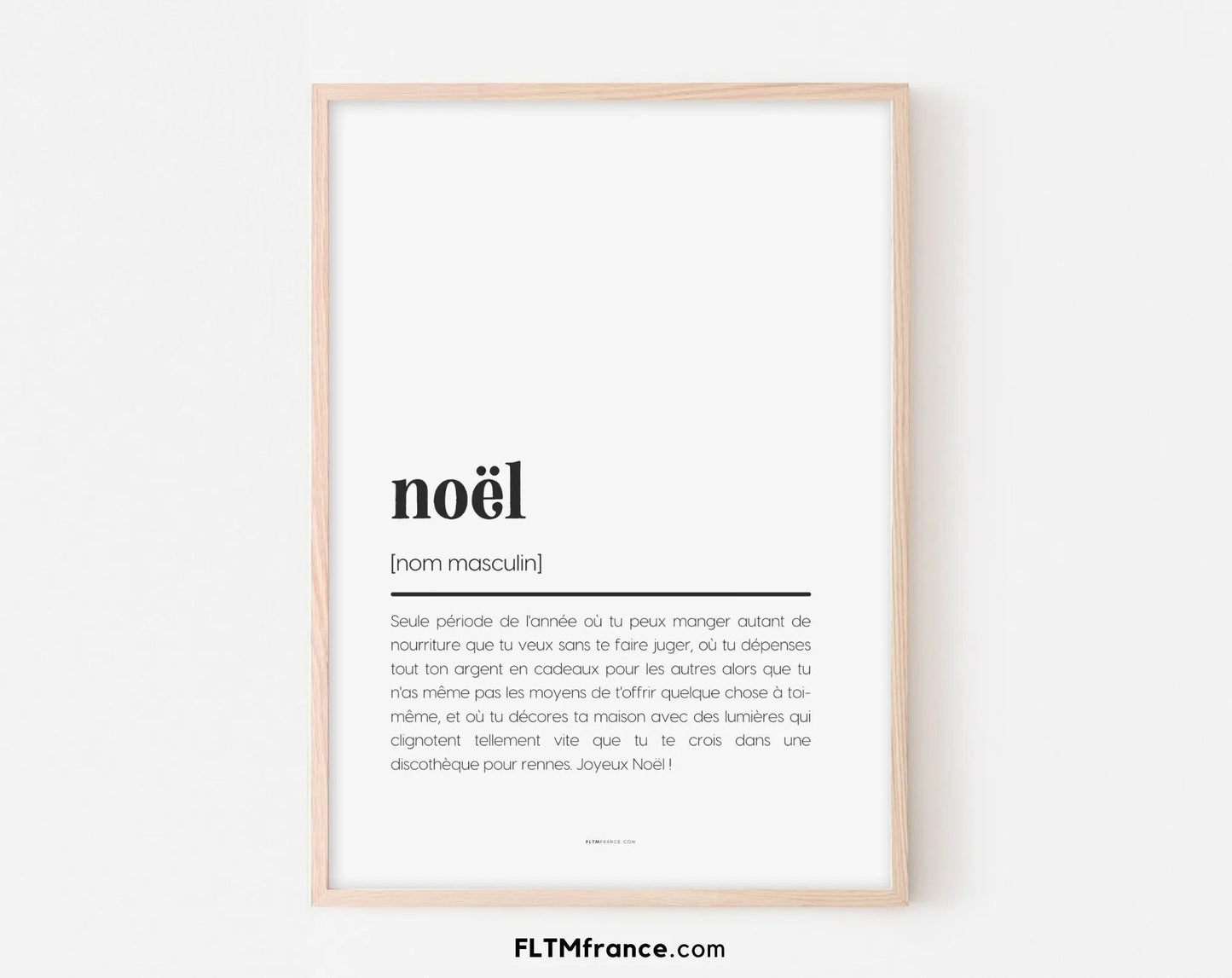 Affiche définition noël - Affiche définition humour - FLTMfrance