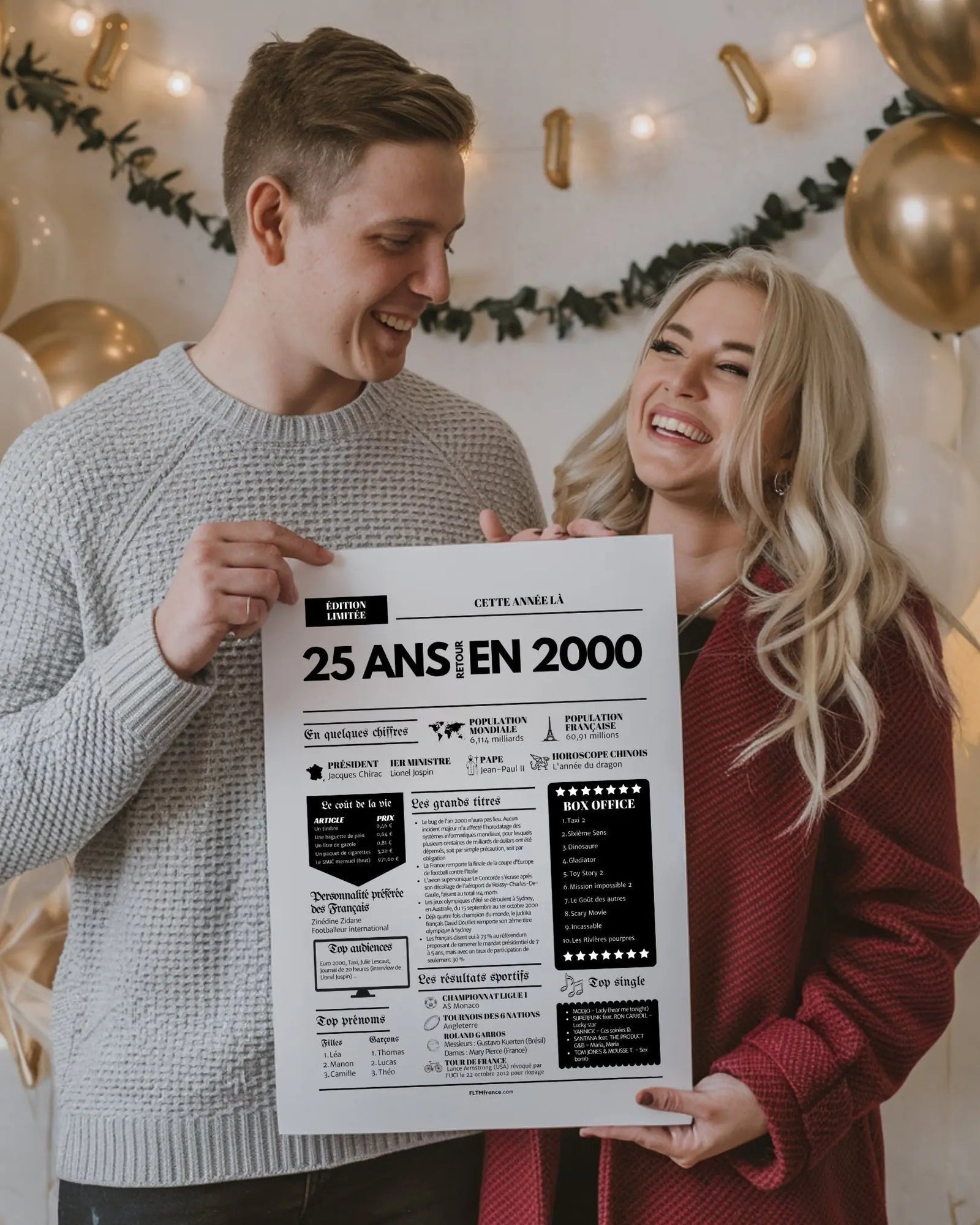 Cadeau anniversaire 25 ans : 30 idées originales (femme & homme)