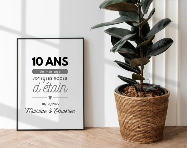 Cadeau 10 ans de mariage : trouvez l'idée parfaite pour vos noces d'étain FLTMfrance