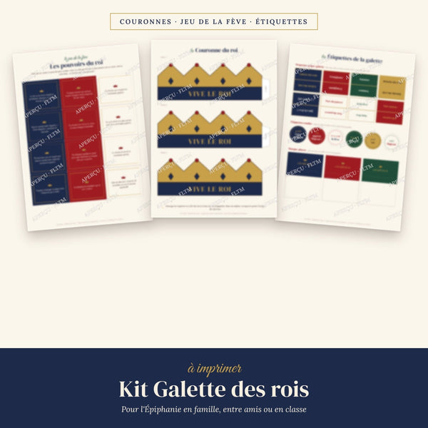 Couronne de galette des rois à imprimer FLTM