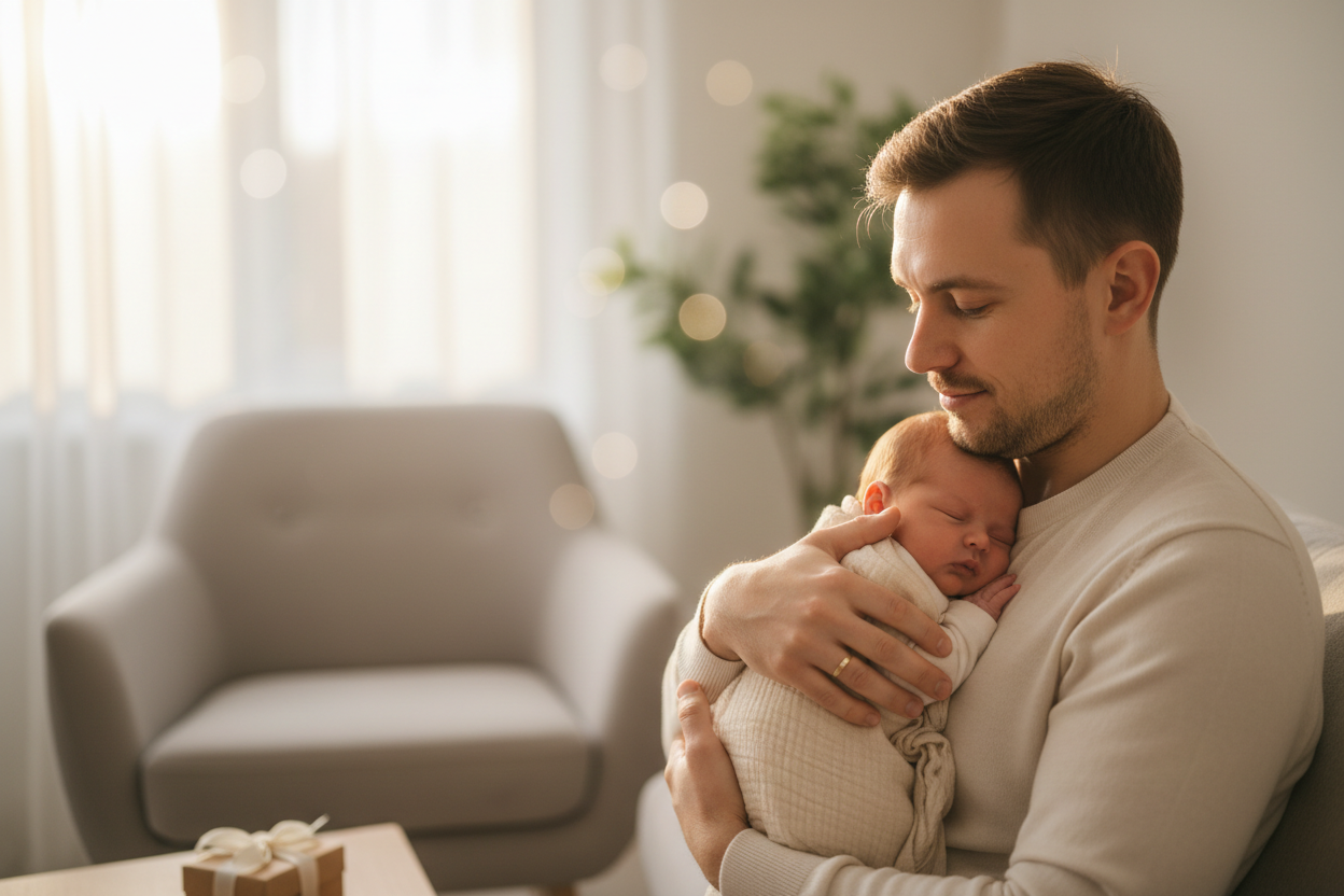 Cadeau première fête des pères : idées pour un jeune papa