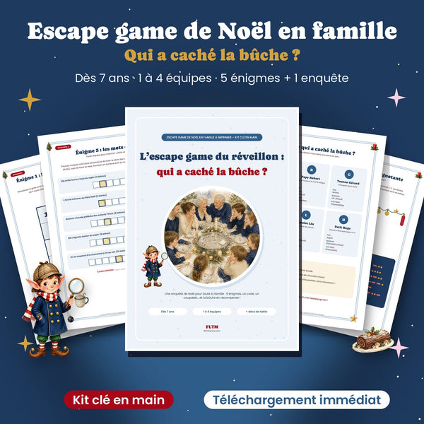 Escape game de Noël en famille à imprimer