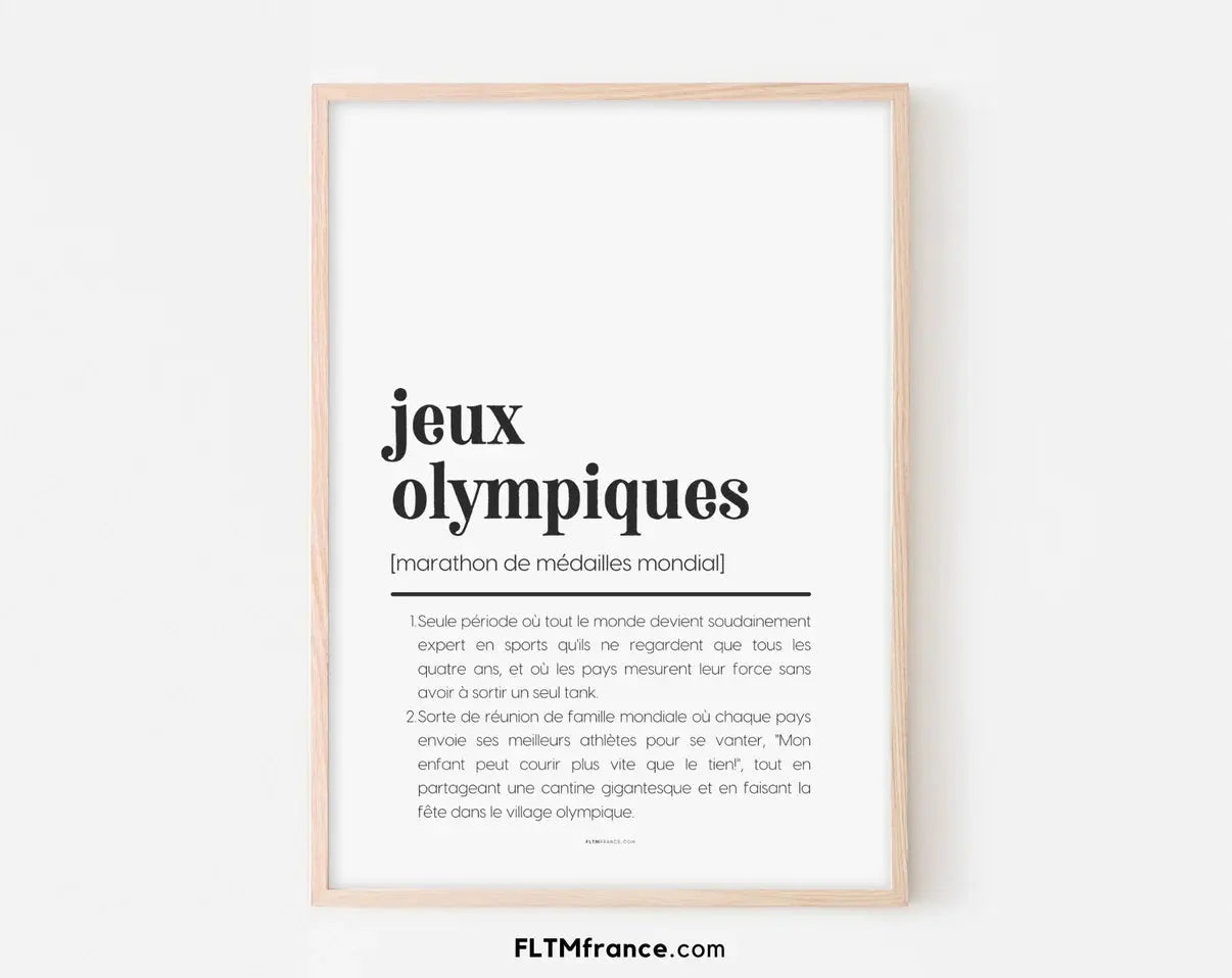 Célébrez l'esprit olympique avec humour : l'affiche incontournable des JO 2024 - FLTMfrance