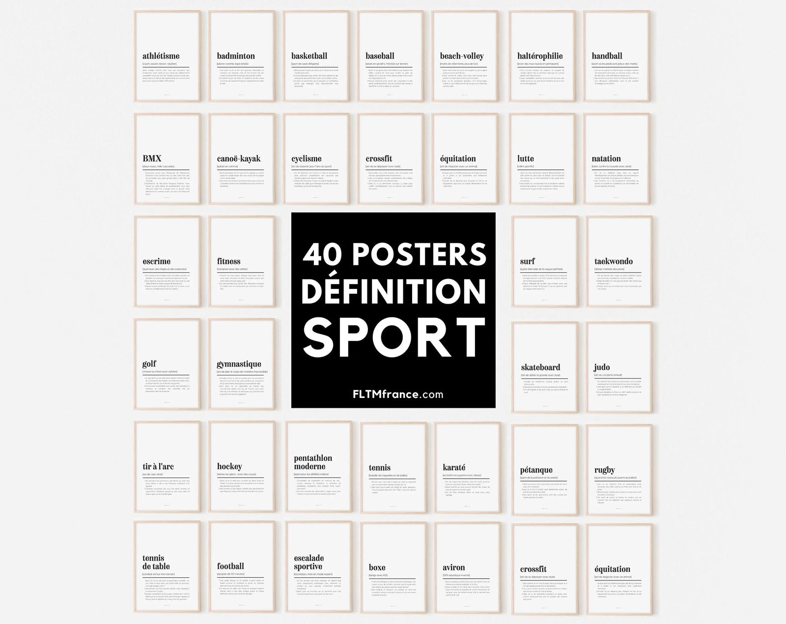 Déco salle de sport - 40 affiches définition sport à imprimer