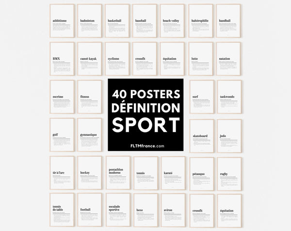 Déco salle de sport - 40 affiches définition sport à imprimer