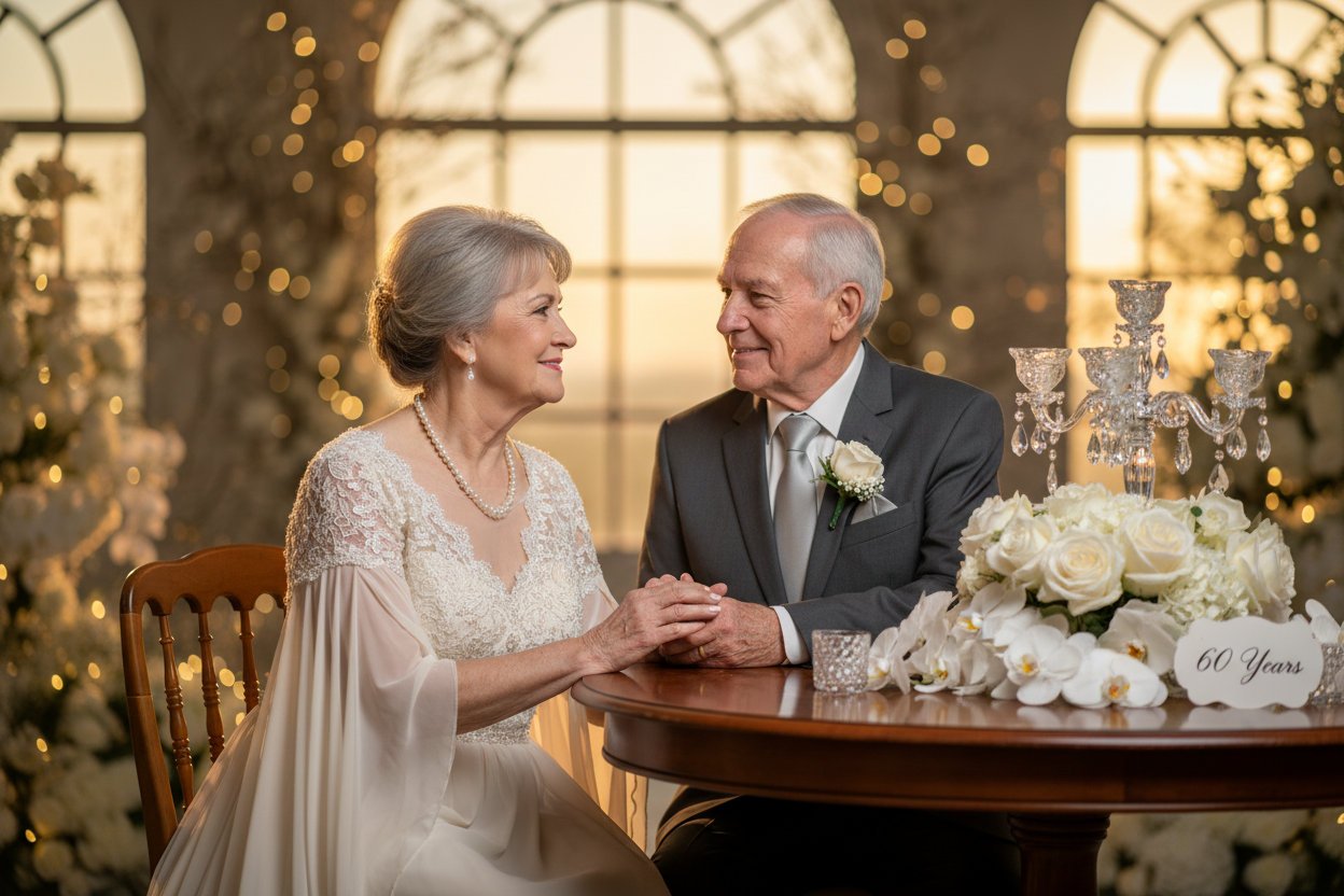 60 ans de mariage : noces de diamant, signification et idées cadeaux