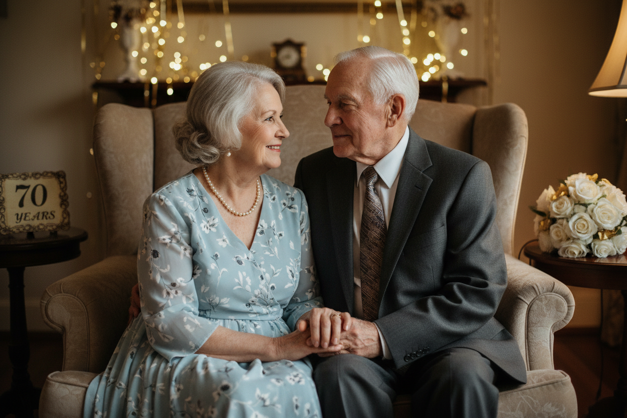 70 ans de mariage : noces de platine, signification et idées cadeaux