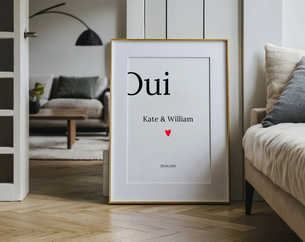 Affiche personnalisée couple