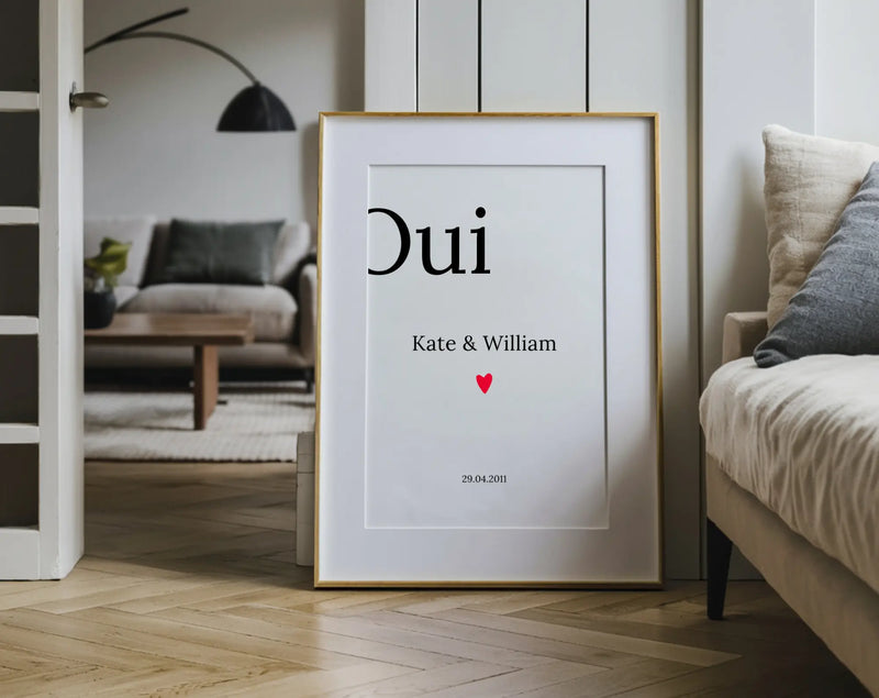 Affiche personnalisée couple