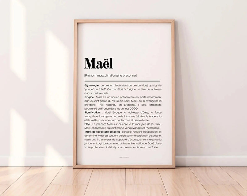Affiche signification prénom