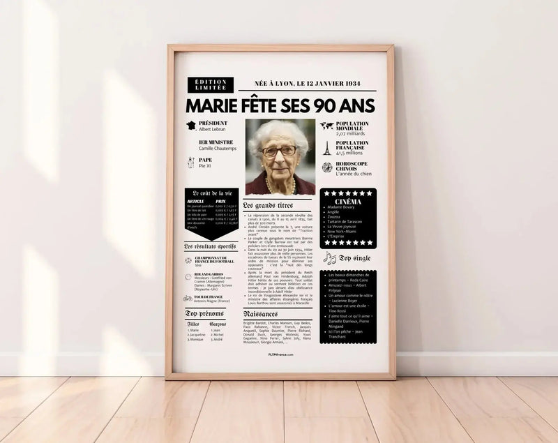 Idée cadeau femme 90 ans