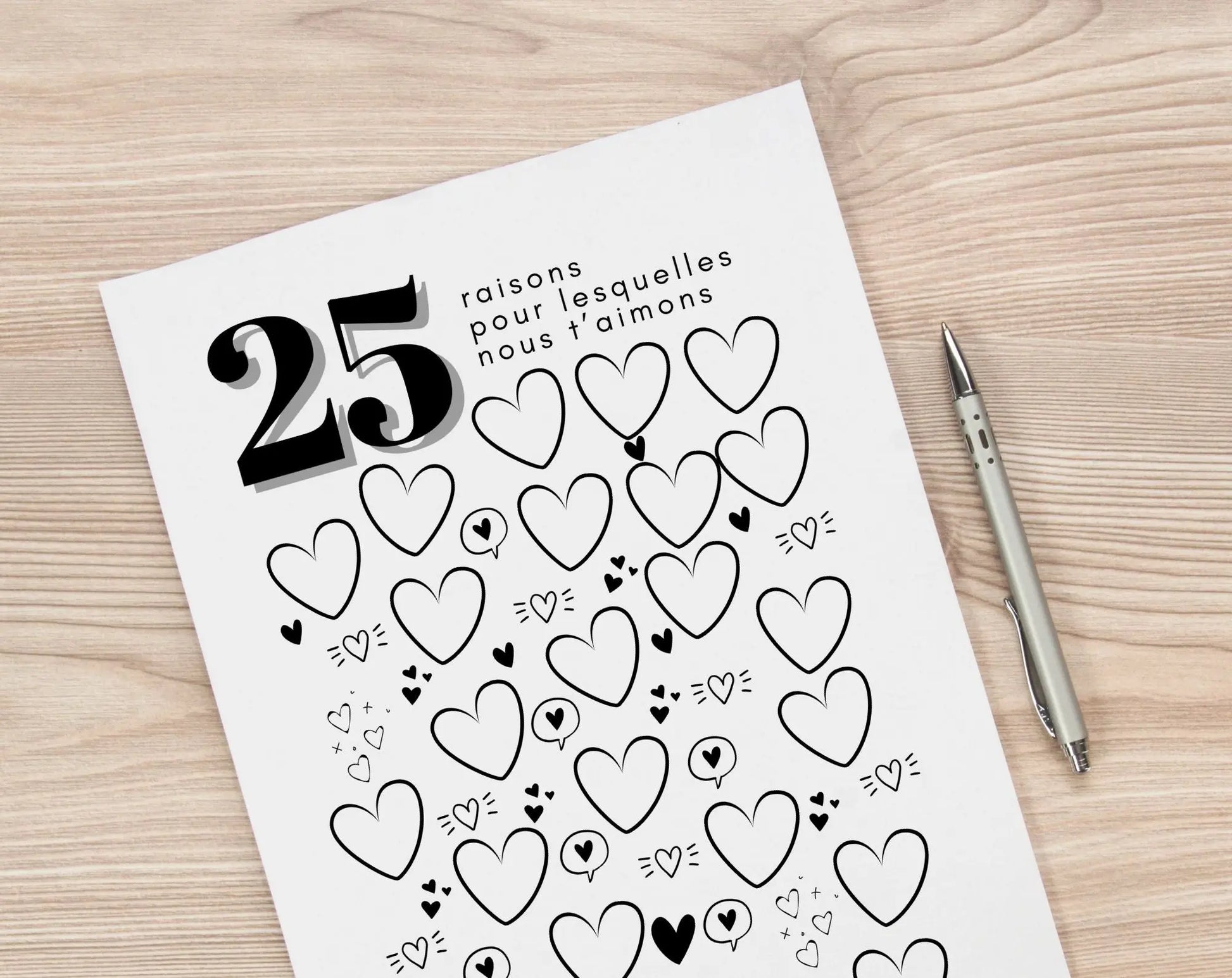 Affiche 25 raisons pour lesquelles nous t’aimons - Livre d'or 25 ans FLTMfrance