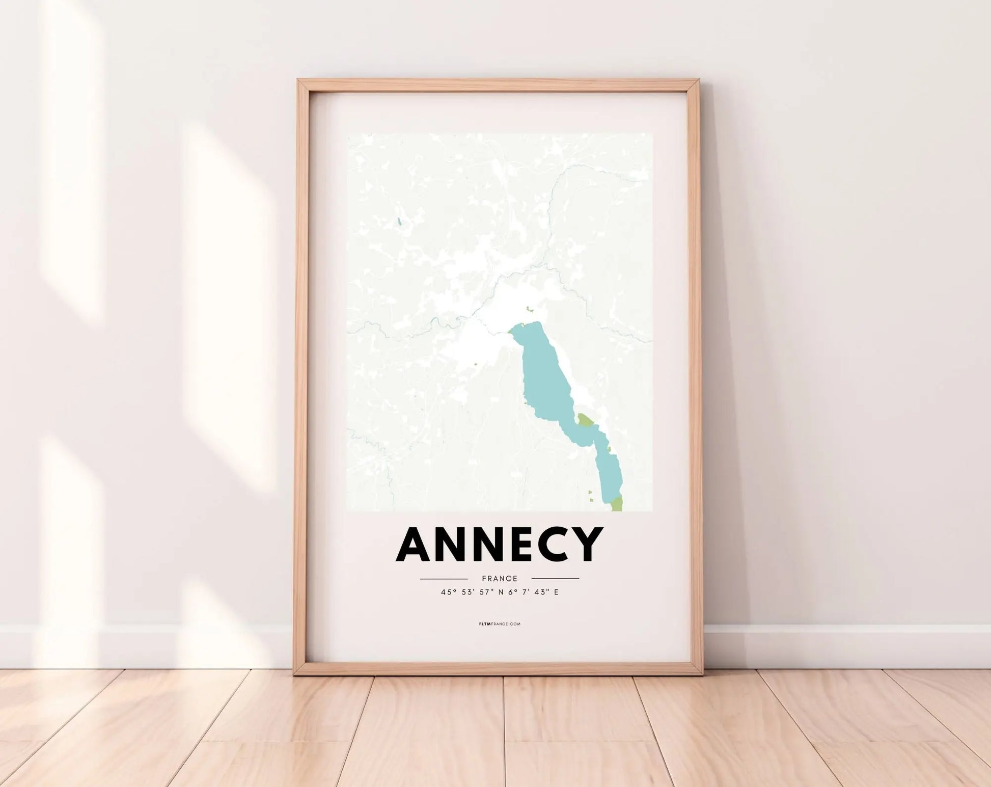 Affiche carte Annecy - Villes de France FLTMfrance