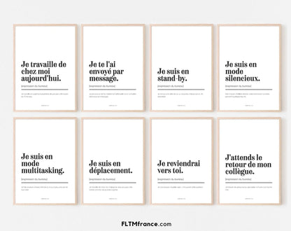 56 affiches pour la décoration du bureau - Affiche définition humour FLTMfrance