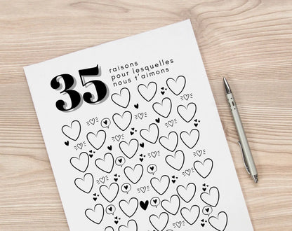 Affiche 35 raisons pour lesquelles nous t’aimons - Livre d'or 35 ans FLTMfrance