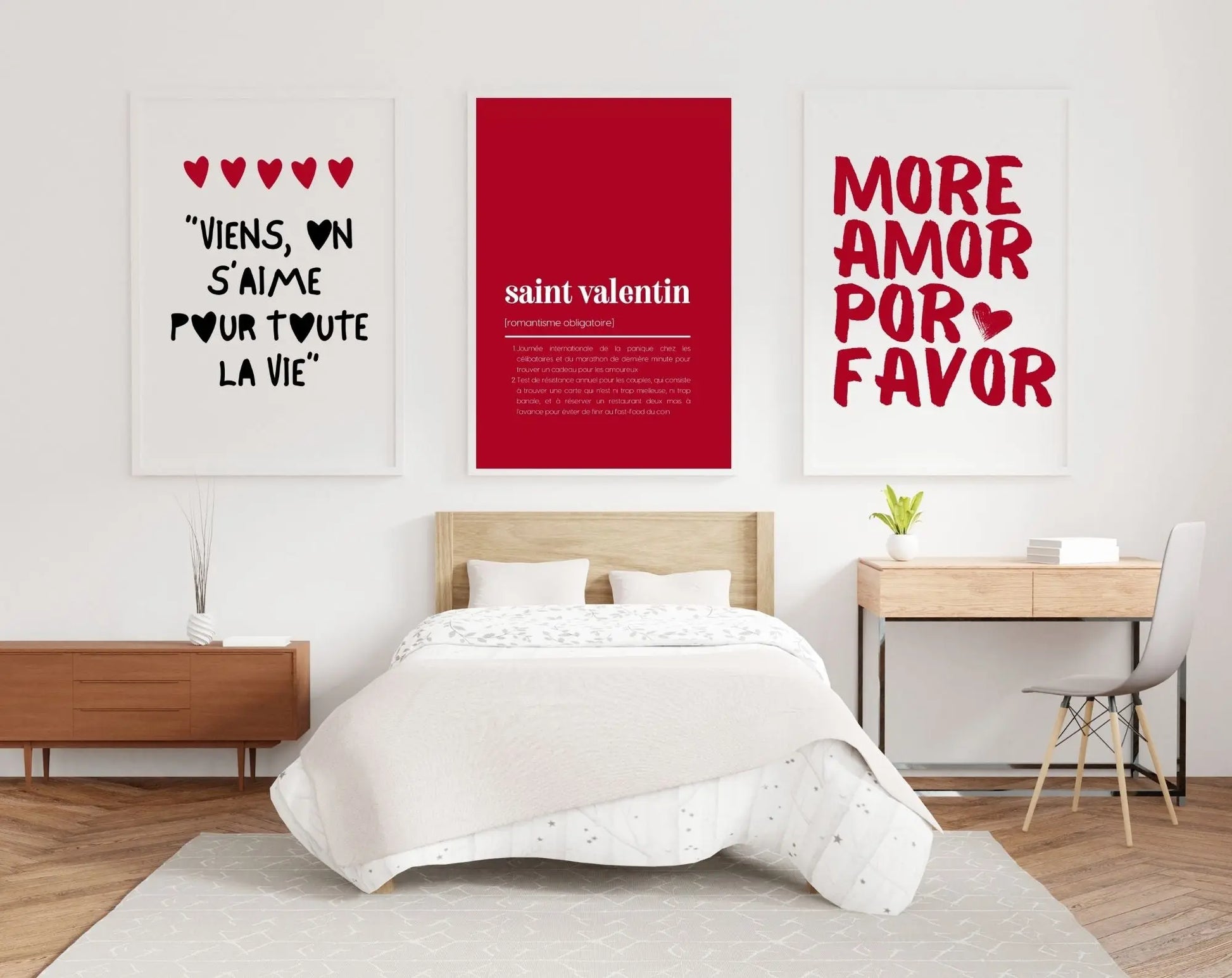 Saint-Valentin rouge Définition humour - Affiche Saint-Valentin FLTMfrance