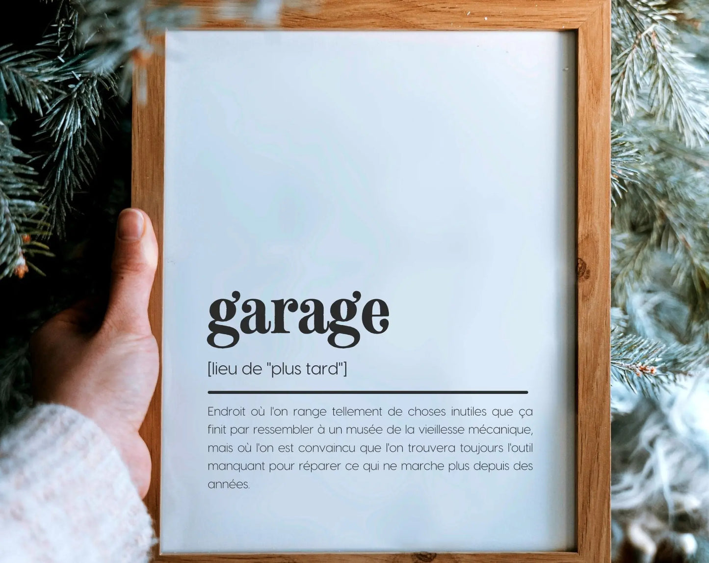 Affiche définition Garage - Affiche définition humour FLTMfrance