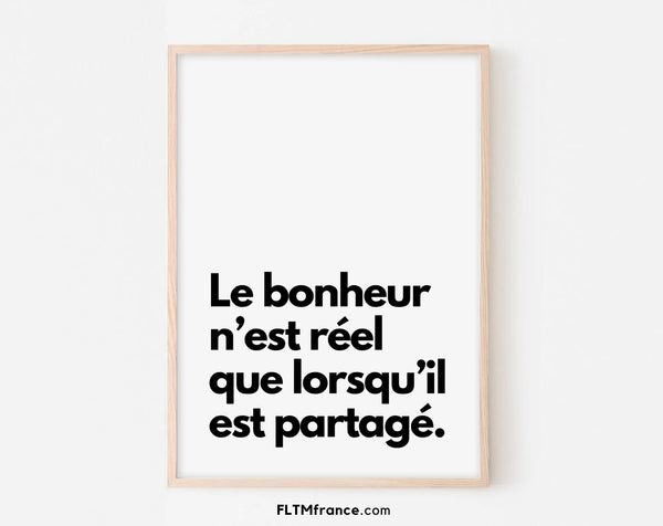 Le bonheur n'est réel que lorsqu'il est partagé - Into the wild - Affiche de film