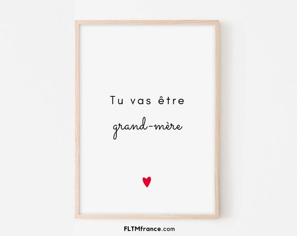 Tu vas être grand-mère - Carte annonce de grossesse originale