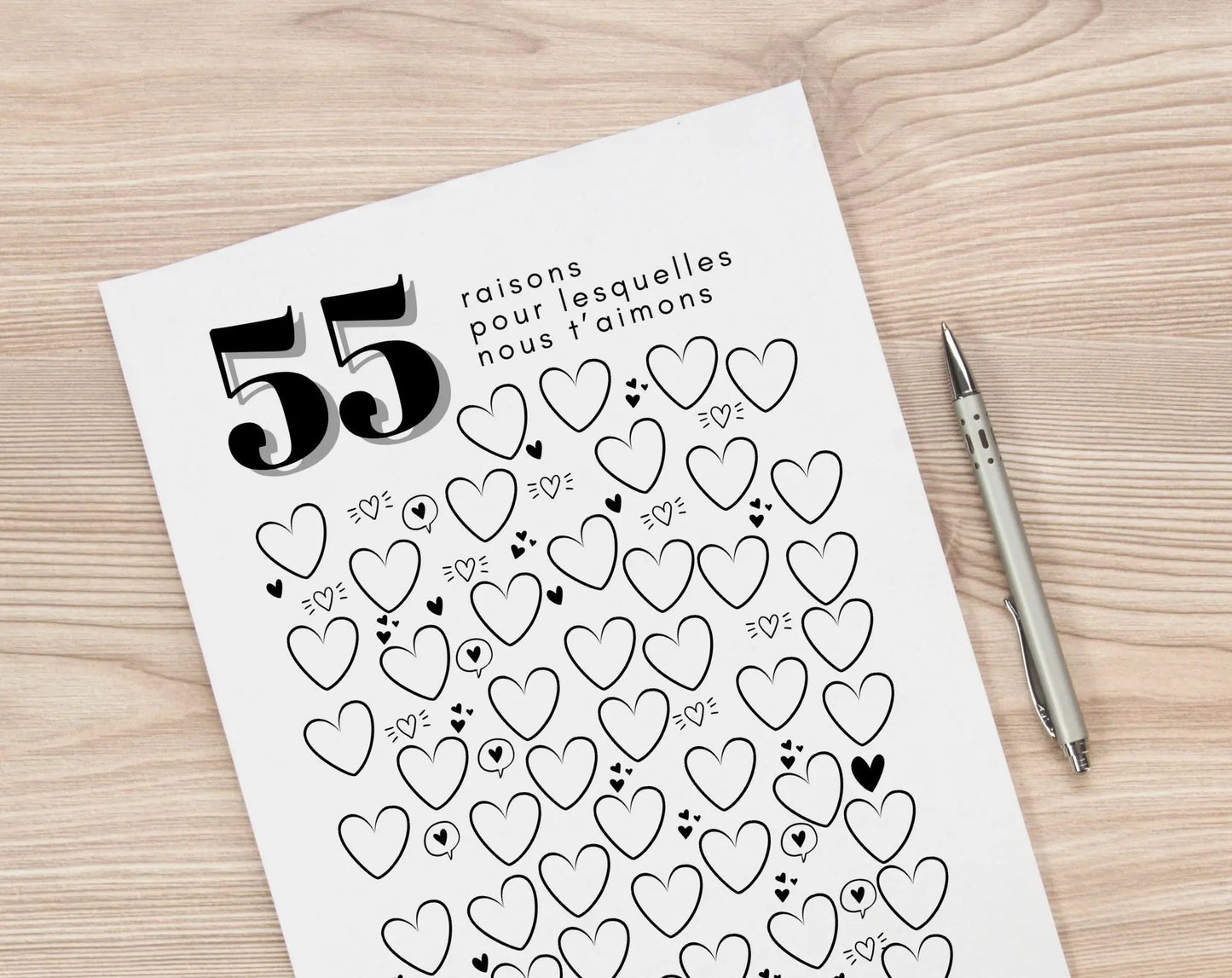 Affiche 55 raisons pour lesquelles nous t’aimons - Livre d'or 55 ans FLTMfrance