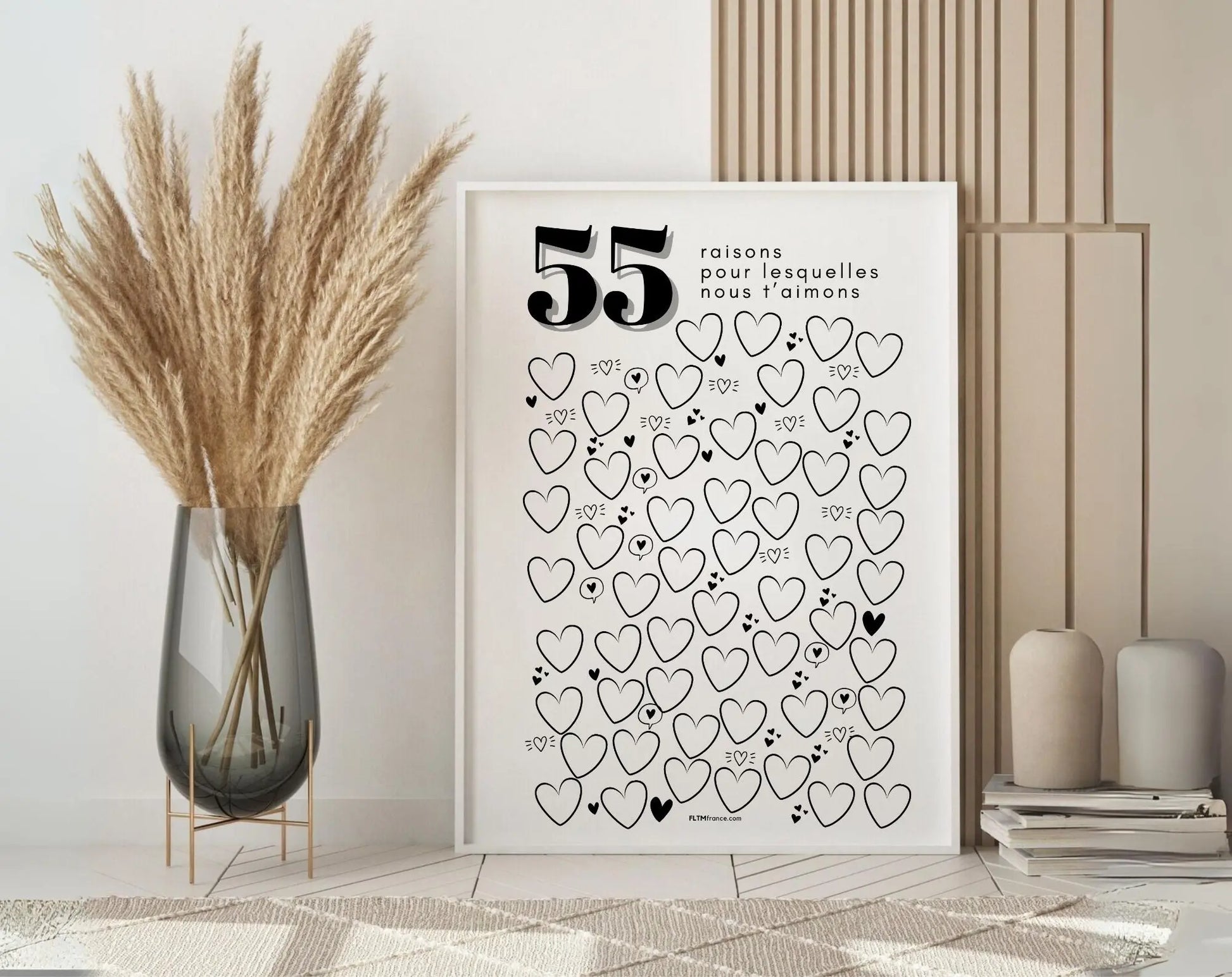 Affiche 55 raisons pour lesquelles nous t’aimons - Livre d'or 55 ans FLTMfrance