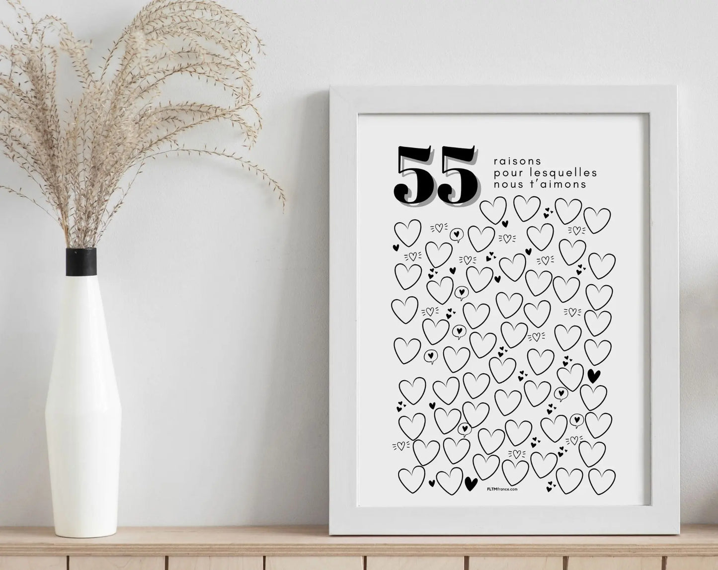 Affiche 55 raisons pour lesquelles nous t’aimons - Livre d'or 55 ans FLTMfrance