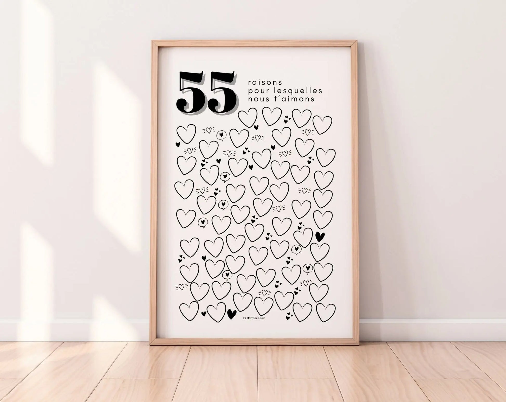 Affiche 55 raisons pour lesquelles nous t’aimons - Livre d'or 55 ans FLTMfrance