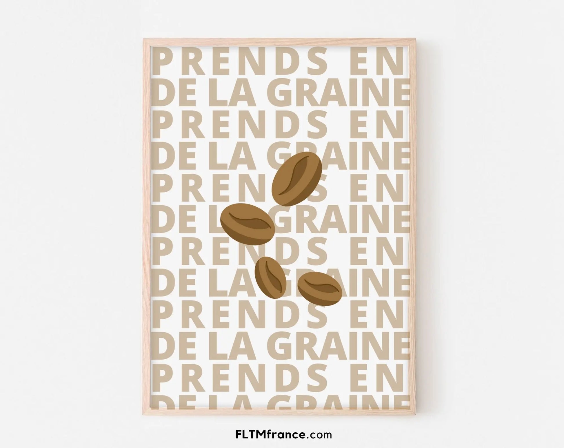 Affiche Prends en de la graine - Expression culinaire Française FLTMfrance