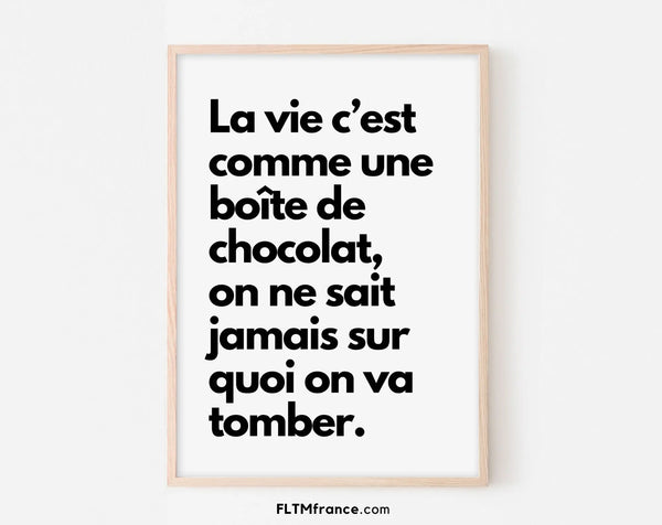 La vie c'est comme une boîte de chocolats - Forrest Gump - Affiche de film